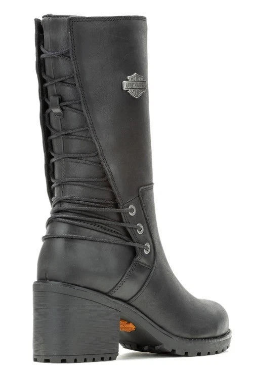 Aldona Black Fashion Boots for Harley-Davidson (Women's Size 11) D87268