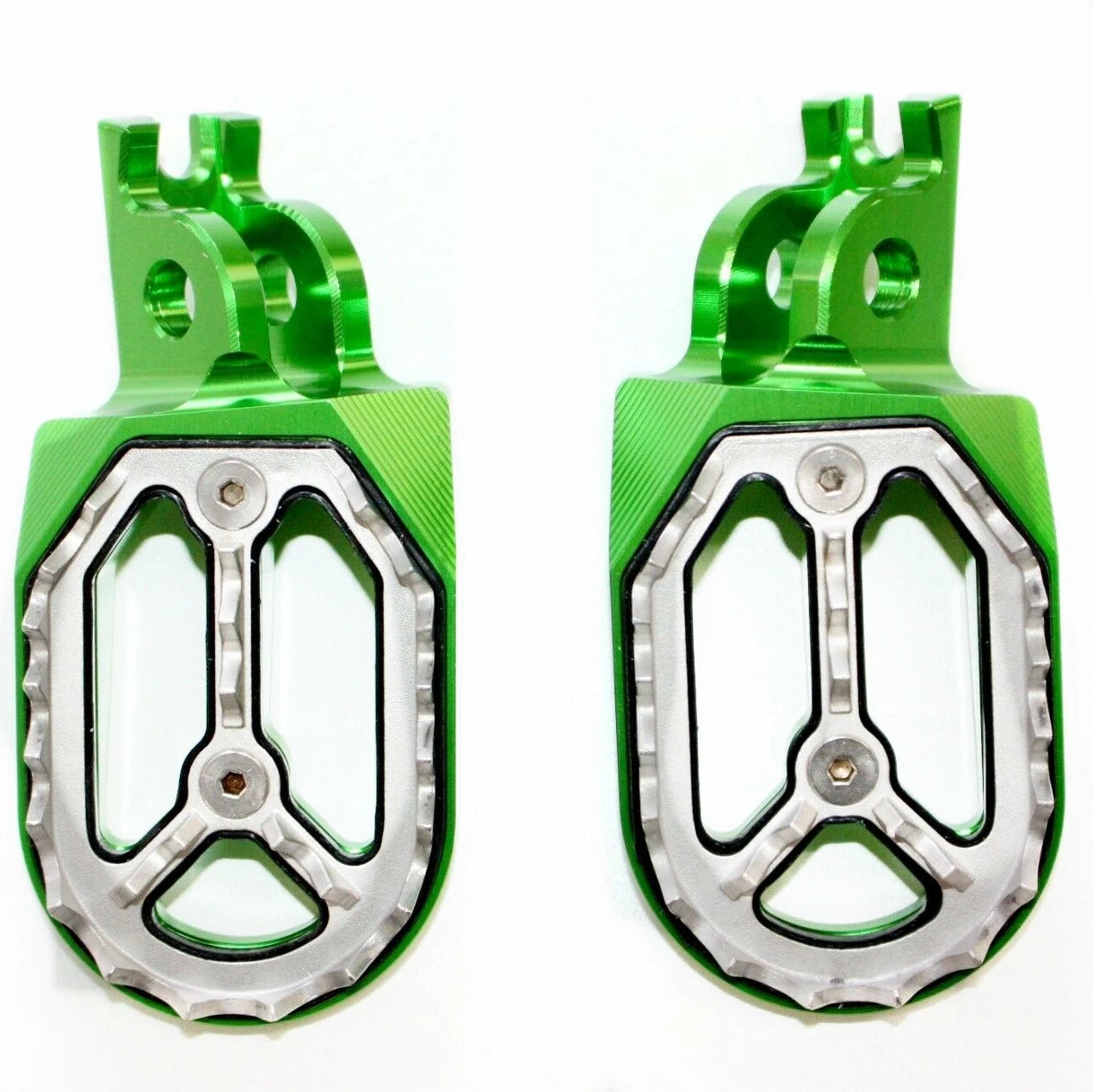 CNC Green Stainless Foot Pegs for Honda CRF250 (2004–2023)