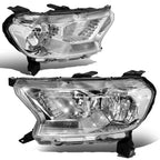 Factory Style Headlights for Ford Ranger XL XLT (2019–2023) - Chrome/Clear