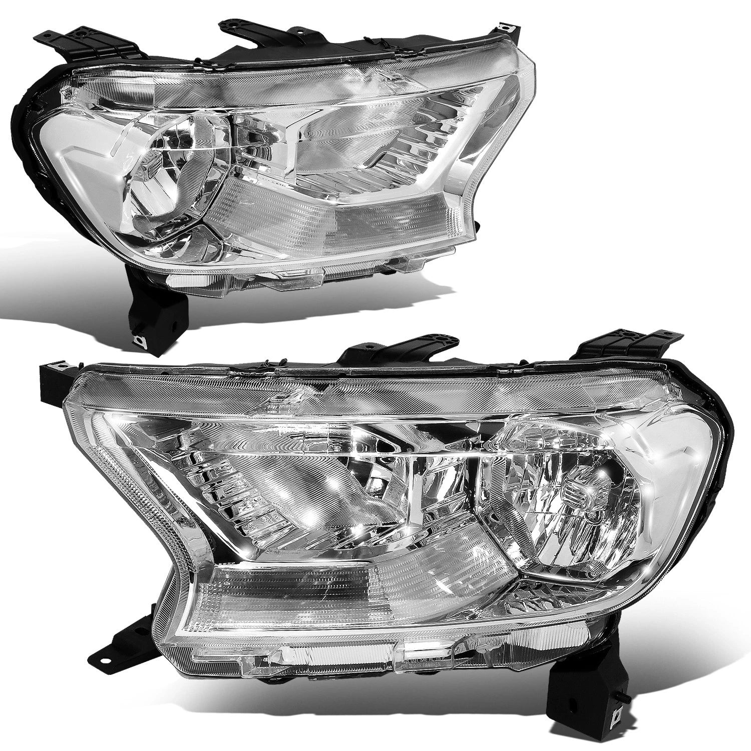 Factory Style Headlights for Ford Ranger XL XLT (2019–2023) - Chrome/Clear
