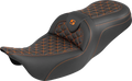 SADDLEMEN RoadSofa Tri Gripper Seat for Harley Davidson (Standard Reach)