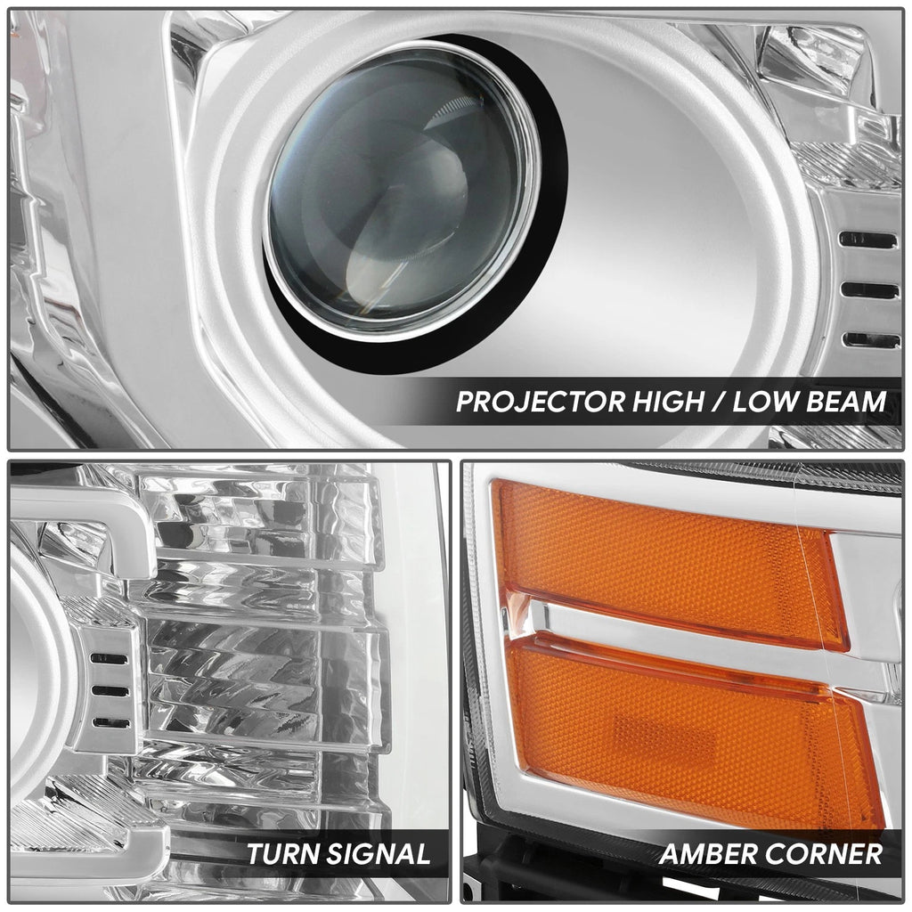 Passenger Right Chrome Projector Headlight for Ford Flex (2009–2012)