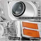 Passenger Right Chrome Projector Headlight for Ford Flex (2009–2012)