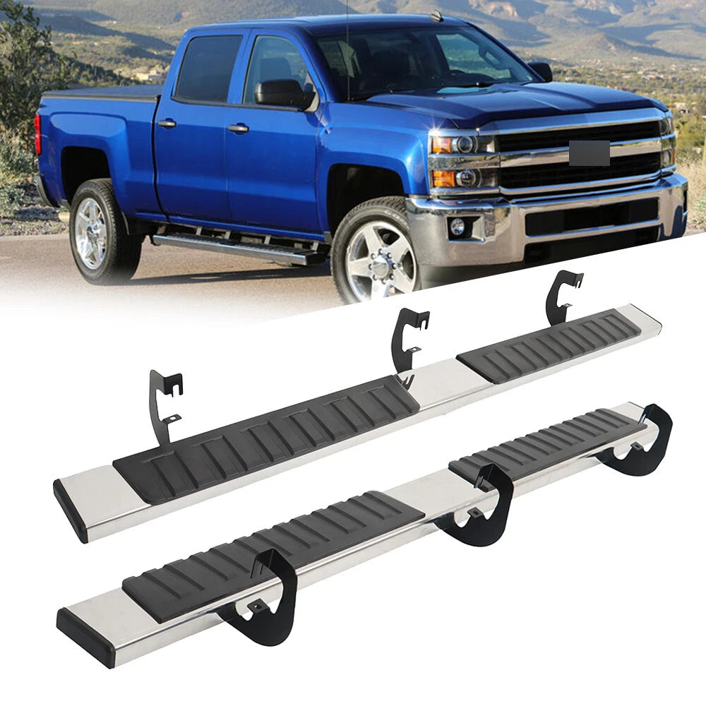 Running Boards Side Steps for Chevy Silverado 1500 (2019–2023) Silver