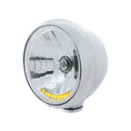 H4 Headlight Bulb Stainless Steel Style with Amber LED for Vehicles (2010–2024)