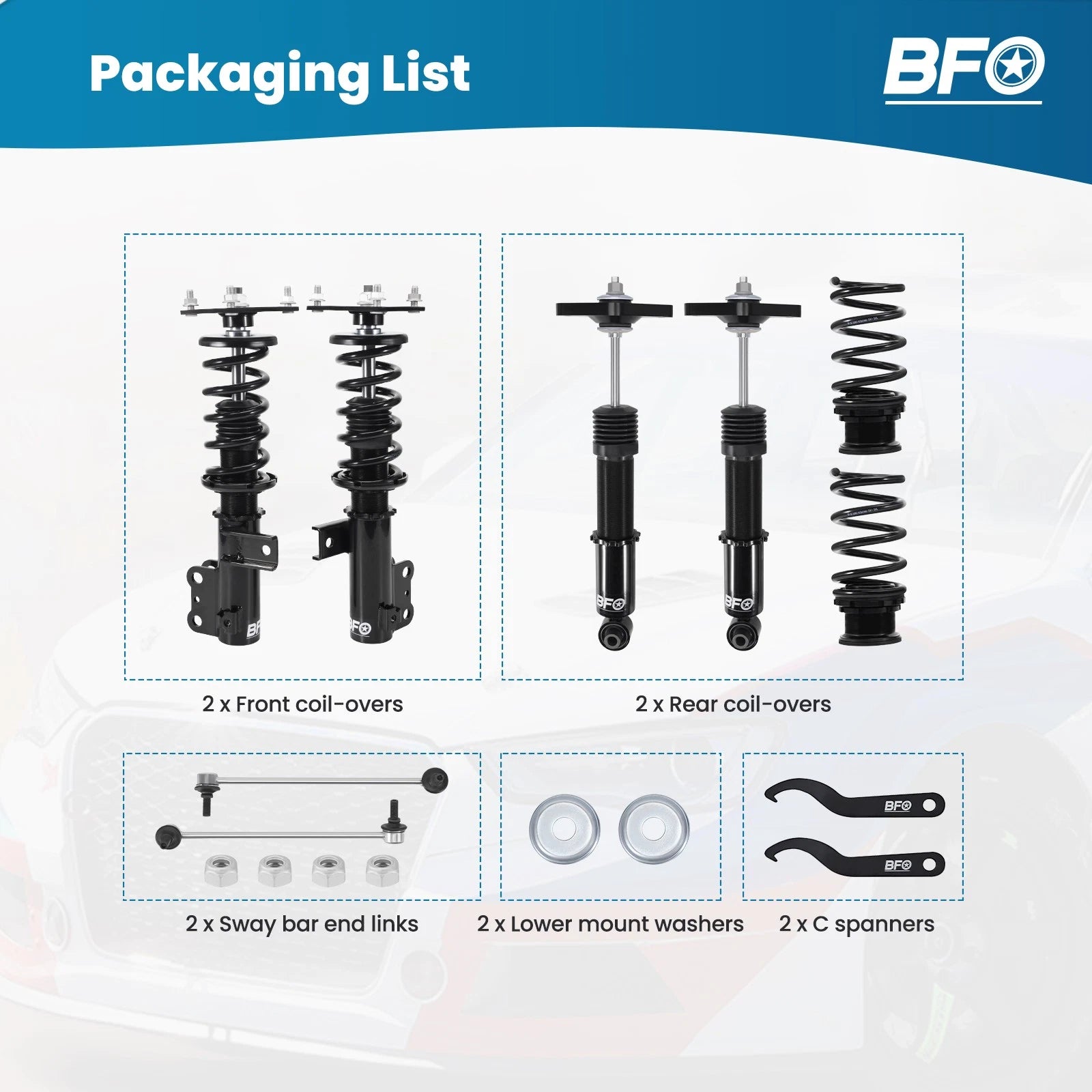 Coilover Suspension Kit for Hyundai Genesis Coupe (2011-2016)