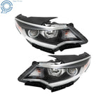 Halogen Headlight Set for Kia Optima (2016-2018) Clear Lens Black
