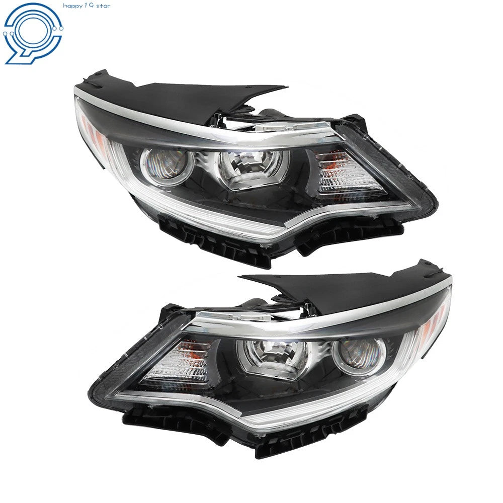 Halogen Headlight Set for Kia Optima (2016-2018) Clear Lens Black