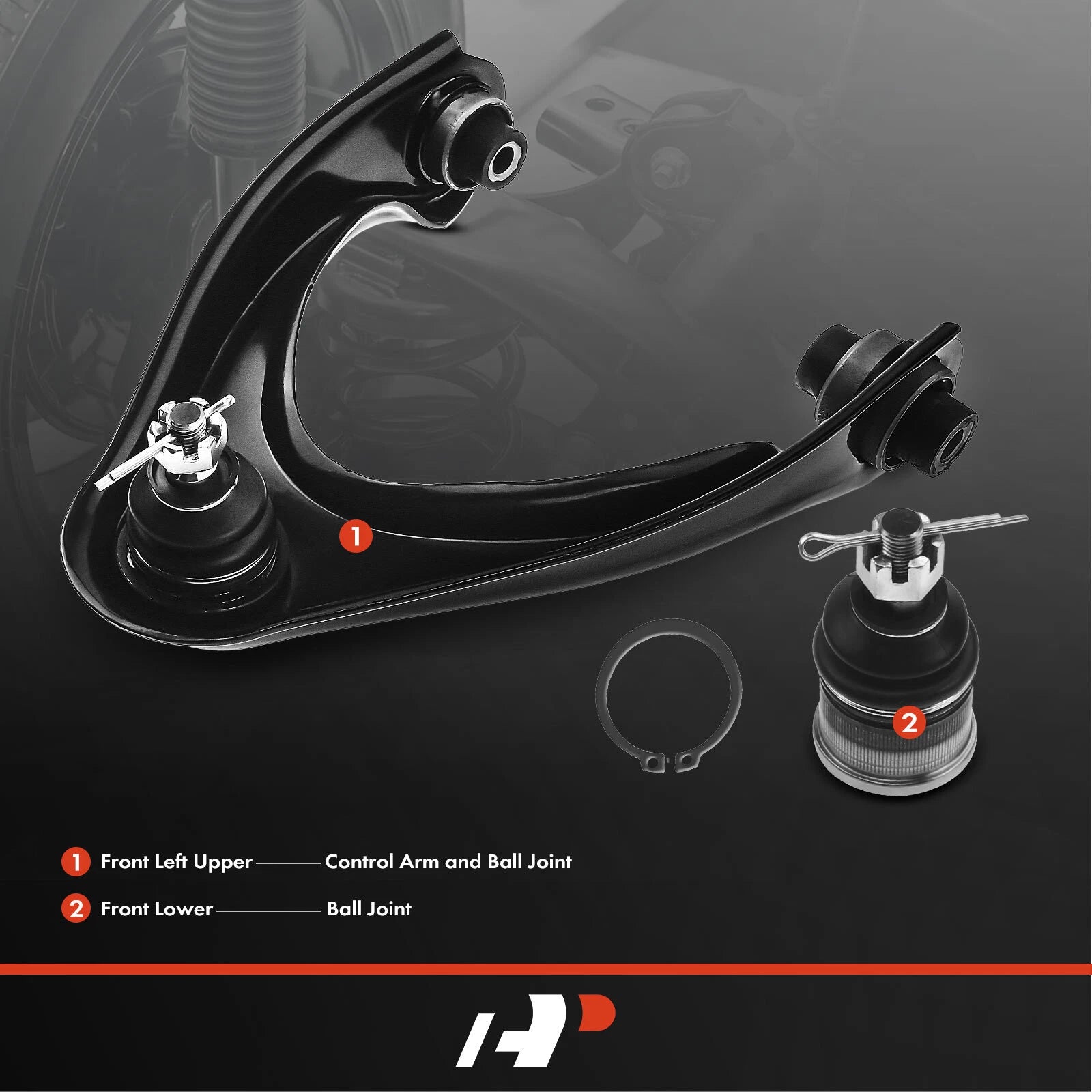 2X Front Upper Control Arm & Ball Joint for Honda Civic (1996–2000)