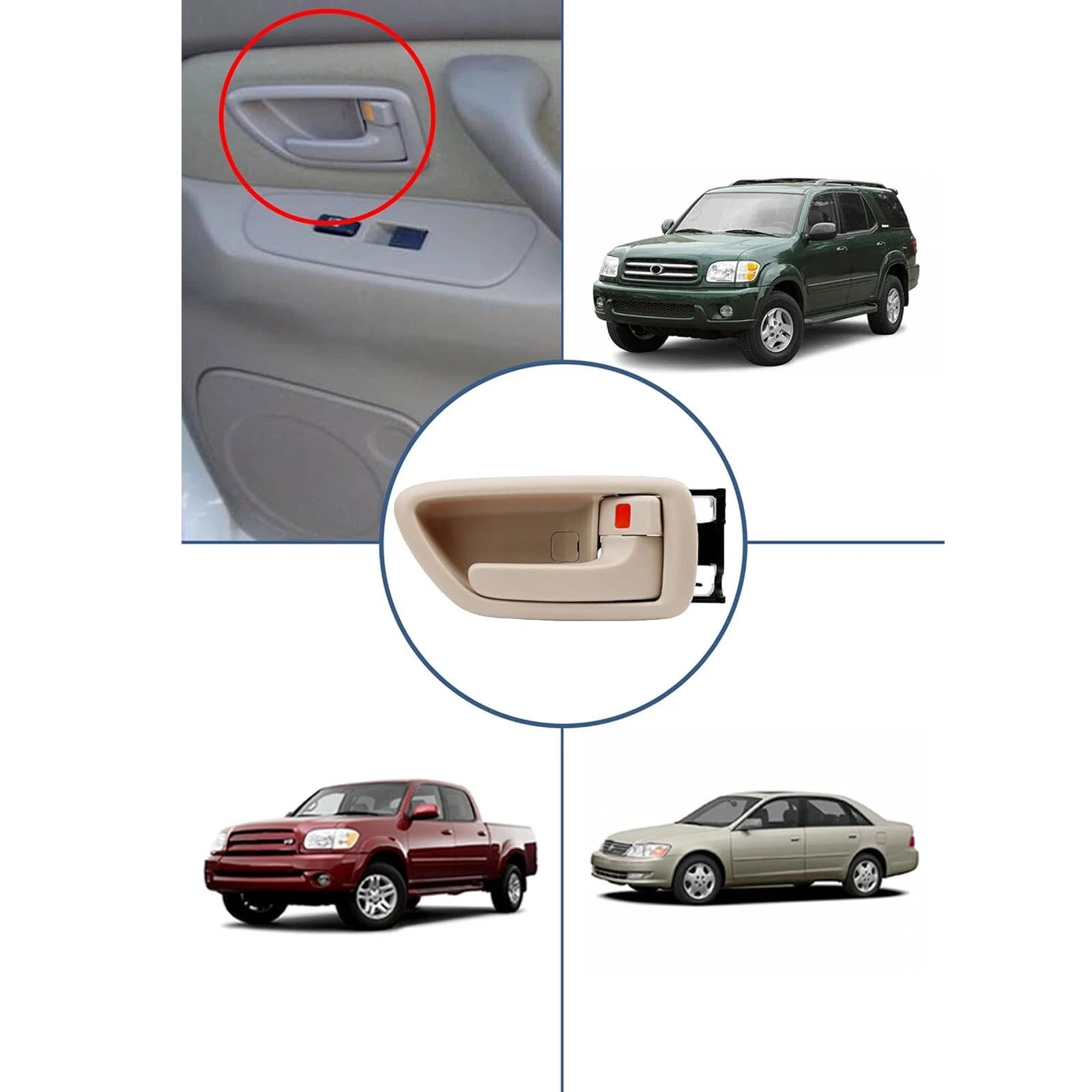 Right Inside Door Handle for Toyota Sequoia & Tundra (2001-2007)