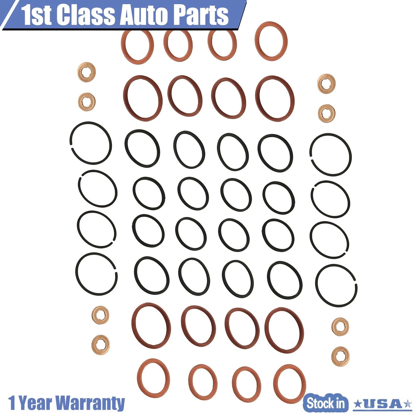 Set of 4 Fuel Injector O-Ring Kit for Ford F350 Super Duty (1999–2003)
