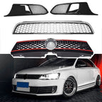 Front Upper Lower Grill with Red Trim for VW Jetta MK6 (2011-2014)