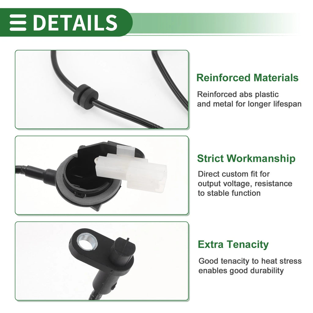 ABS Wheel Speed Sensor No.D6514371Y for Mazda 2 (2007–2014) Rear Left/Right