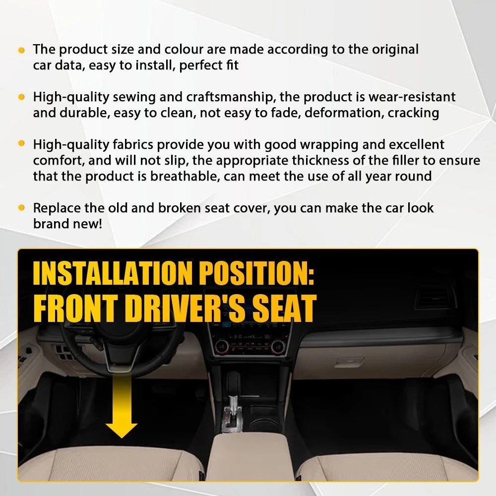 Leather Seat Cover for Subaru Outback (2015-2019) - Left Driver, Ivory Tan