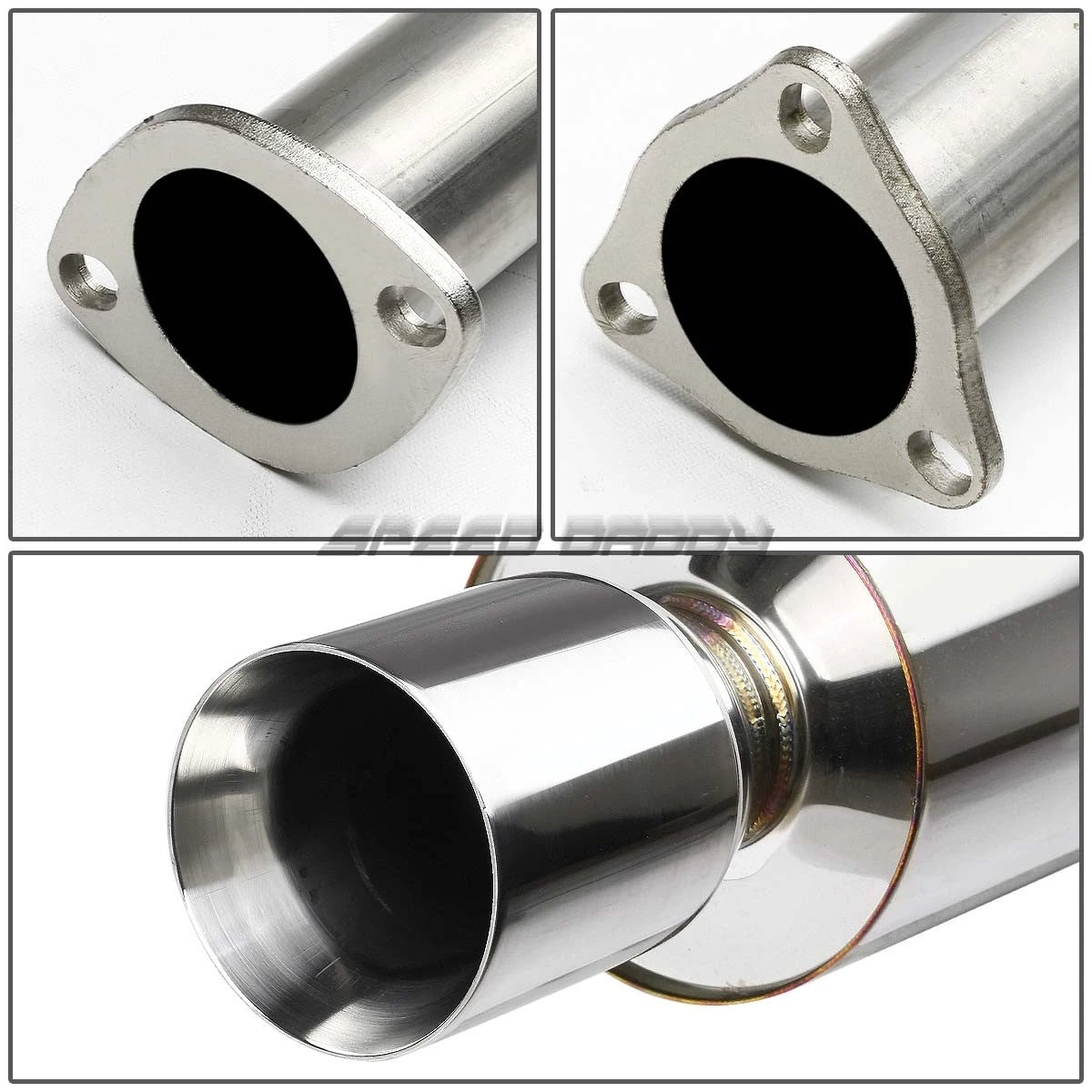 4" Rolled Tip Muffler for Honda Accord (1994–1997) - Stainless Steel Catback Exhaust