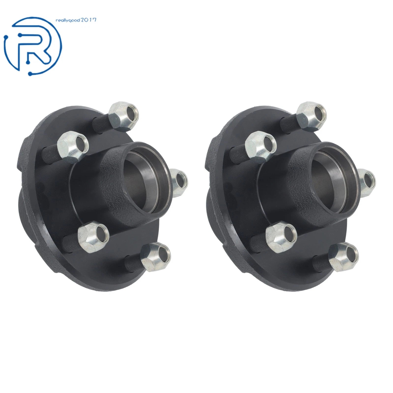 Pair Trailer Hub Bearings Assembly for 5 Lug Axles (Round 1-1/16")