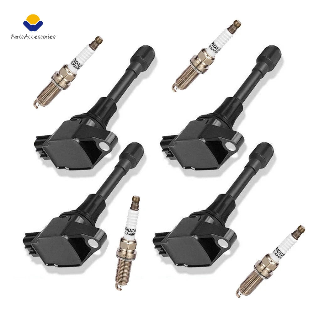 Set of 4 Ignition Coils & Spark Plugs for Nissan Altima 2.5L L4 (2007–2015)