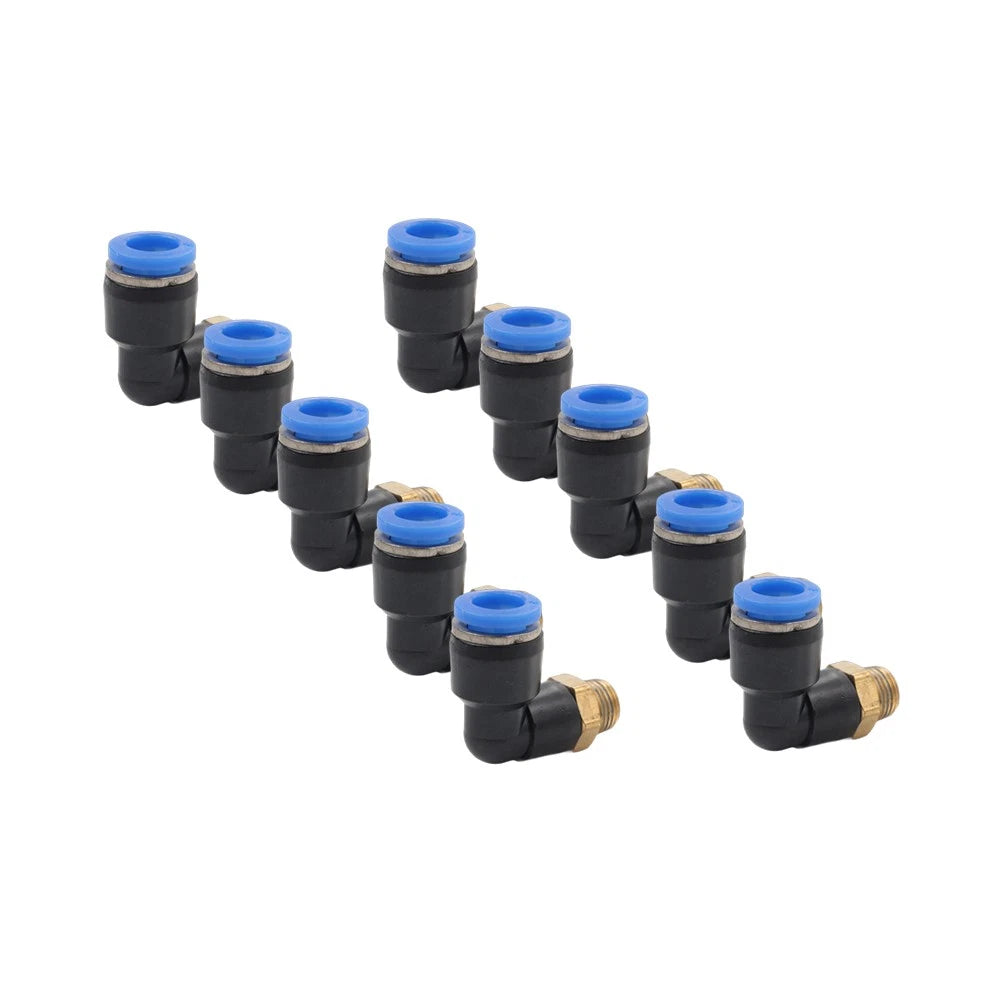 Set of 10 G 1/8" L Fitting Connector Tube 8mm Copper for Tire Changer