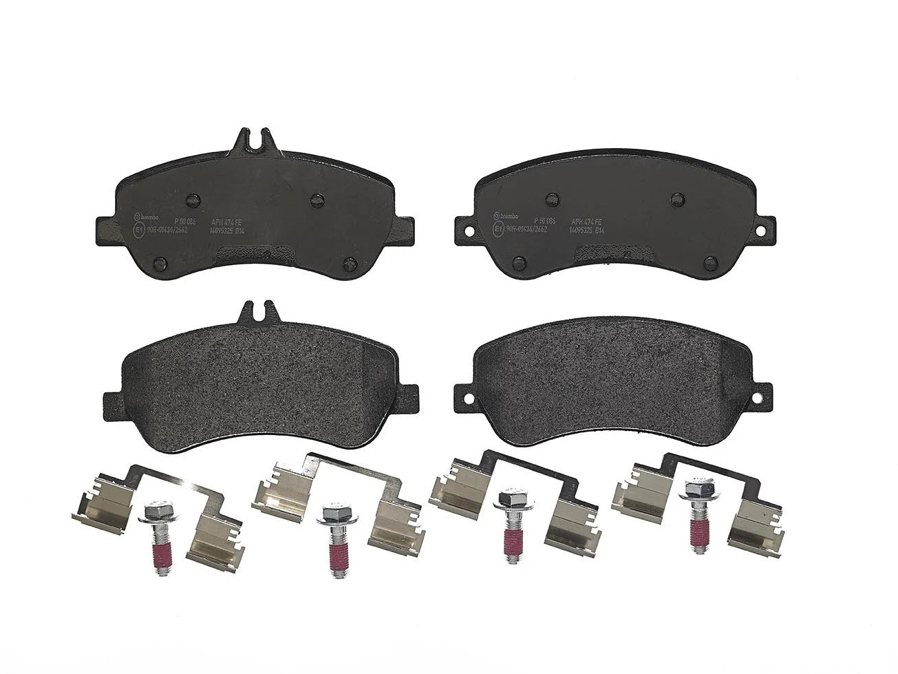 Set of 4 Brembo Front Low Met Brake Pads for Mercedes Benz GLK350 GLK250 (2009–2015)