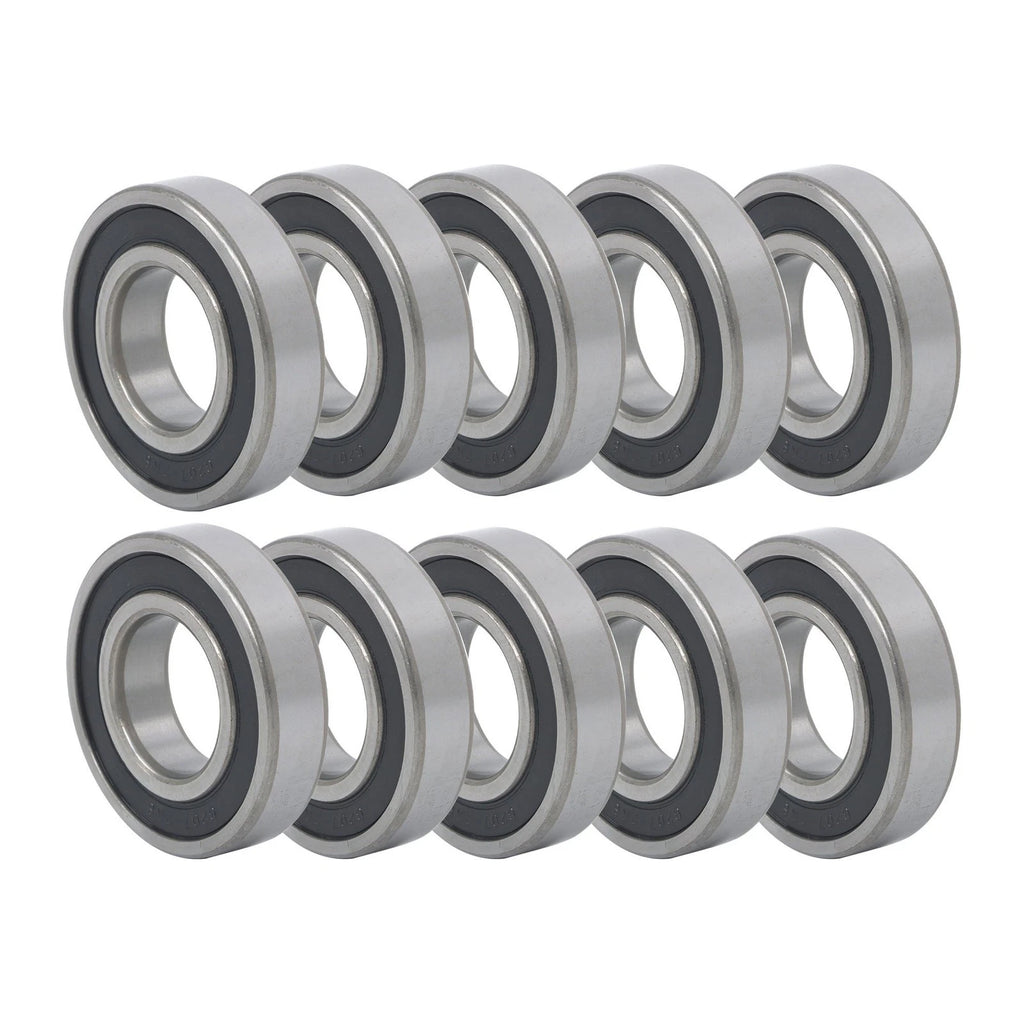 Set of 10 Deep Groove Ball Bearings 35mm x 72mm x 17mm Rubber Sealed
