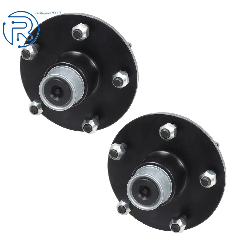 Set of 2 Trailer Hub Kit with Brake Flange for 3500 lbs #84 Spindle