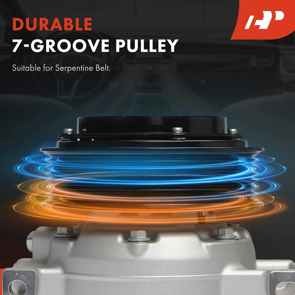 AC Compressor with Clutch & 7-Groove Pulley for Nissan Frontier (2022–2025)