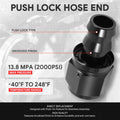 12AN to 3/4" Barb T6061 Straight Push Lock Hose End Fittings (Universal)
