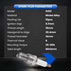 Set of 10 Spark Plugs 5422 for Aprilia Derbi Kawasaki Vespa/Piaggio (N/A)