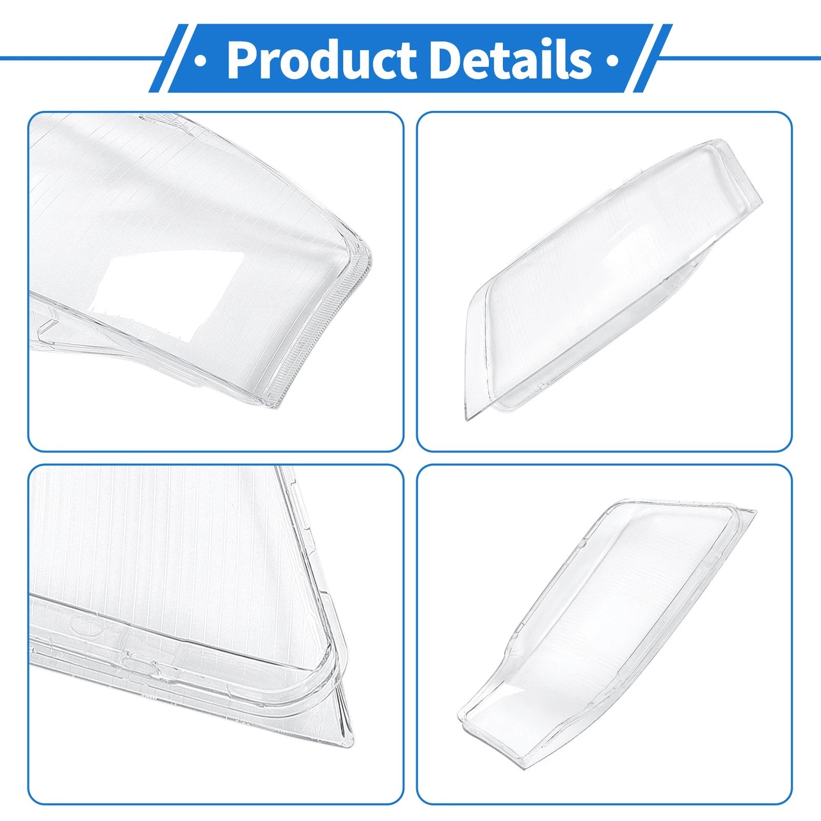1 Pc Headlight Lens Cover for Audi A6 (1998–2002) Clear