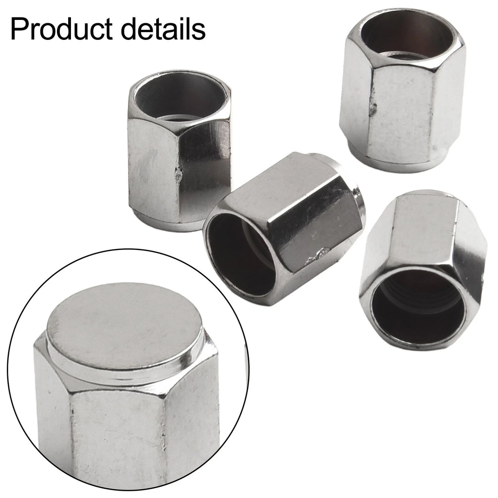 Valve Cap Set of 4 for Lexus CT200h ES350 LX570 RX350 IS350 (Silver)