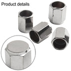 Valve Cap Set of 4 for Lexus CT200h ES350 LX570 RX350 IS350 (Silver)