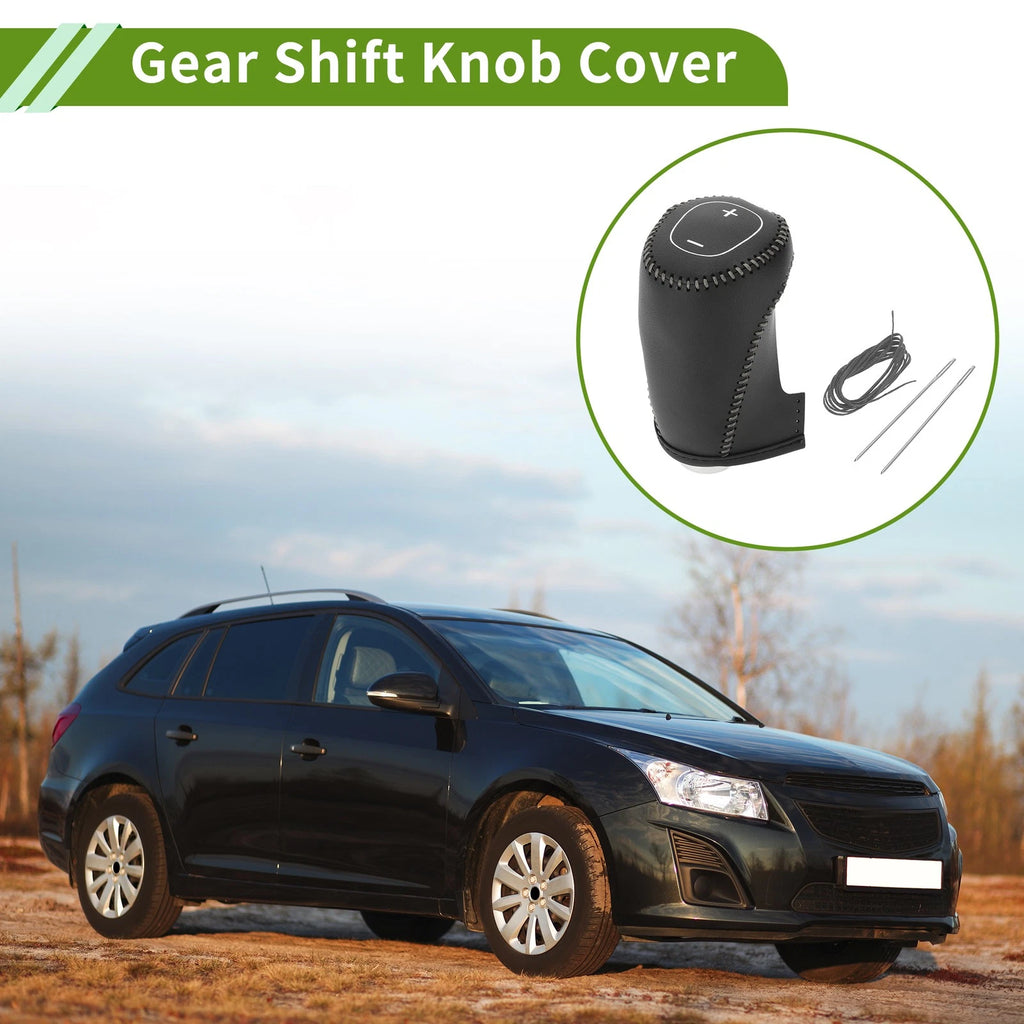 1 Pc Gear Shift Knob Cover for Chevrolet Malibu (2016–2020) Black Grey