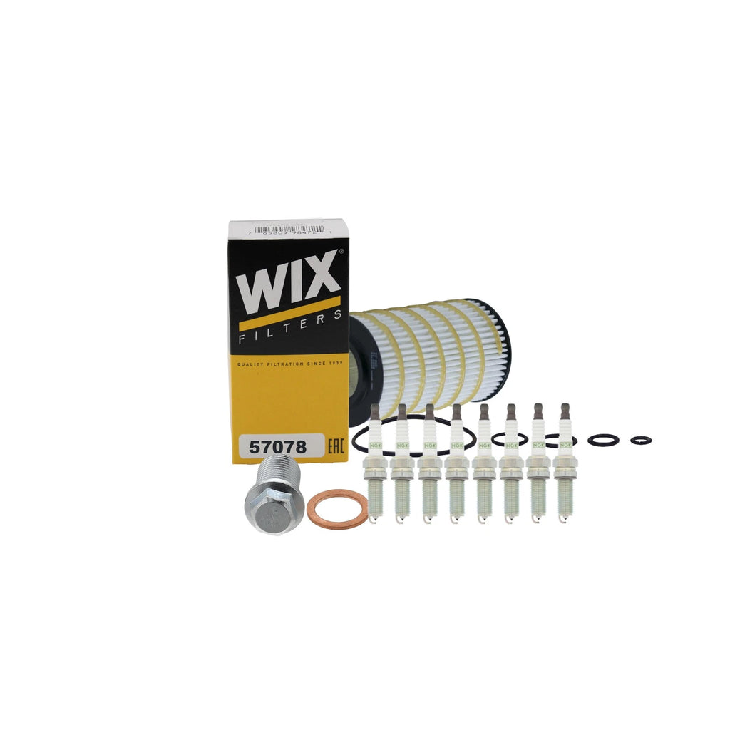 Wix Engine Oil Filter & NGK Spark Plugs Set for X164 ML550, C209 CLK550 (2007–2012)