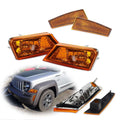 Set of 4 Amber Lens Fender Signal & Side Marker Lights for Jeep Liberty (2008–2012)