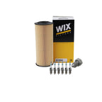 Wix Engine Oil Filter & Denso 6 Iridium Spark Plugs for Audi A4 Quattro
