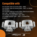 Brake Caliper Pair Front for Chrysler Town & Country (2001–2007)