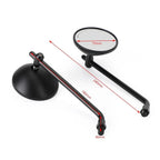 Classic Style Black Mirrors 10mm for Honda CB Shadow Cruiser (R/H)