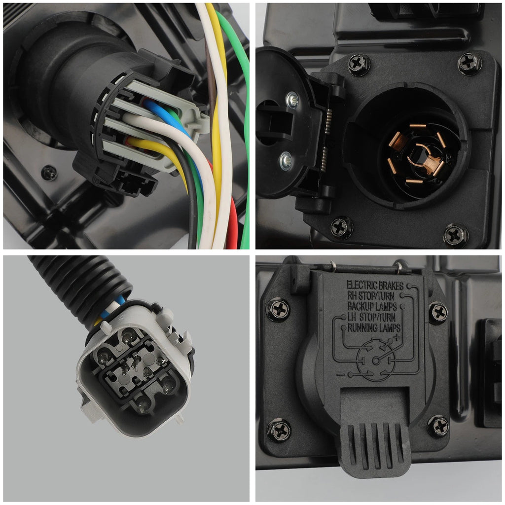 4-Flat 7-Way Trailer Tow Wiring Harness for Ford F250 F350 (2002–2007) 2C3Z13A576DA