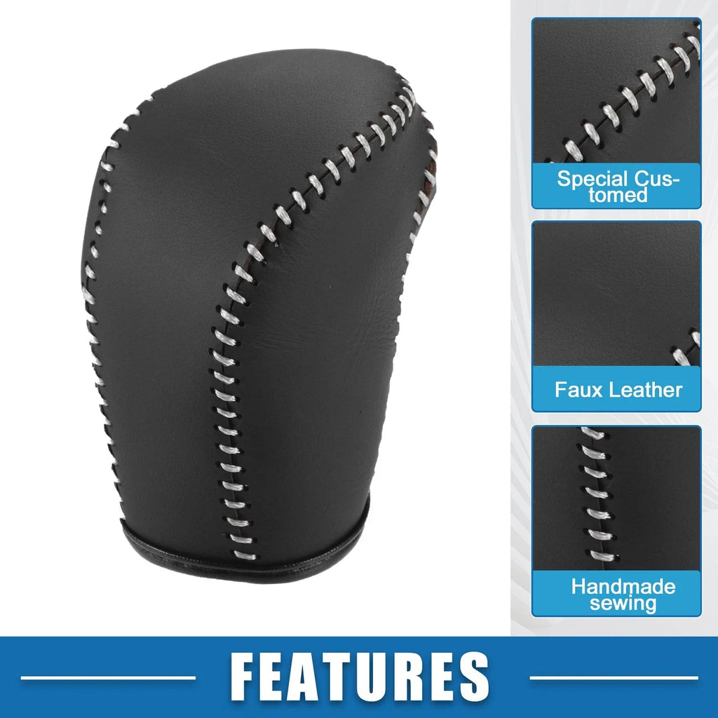 Gear Shifting Knob Cover for Honda Accord 2018-2022 Black Gray Stitches
