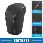 Gear Shifting Knob Cover for Honda Accord 2018-2022 Black Gray Stitches