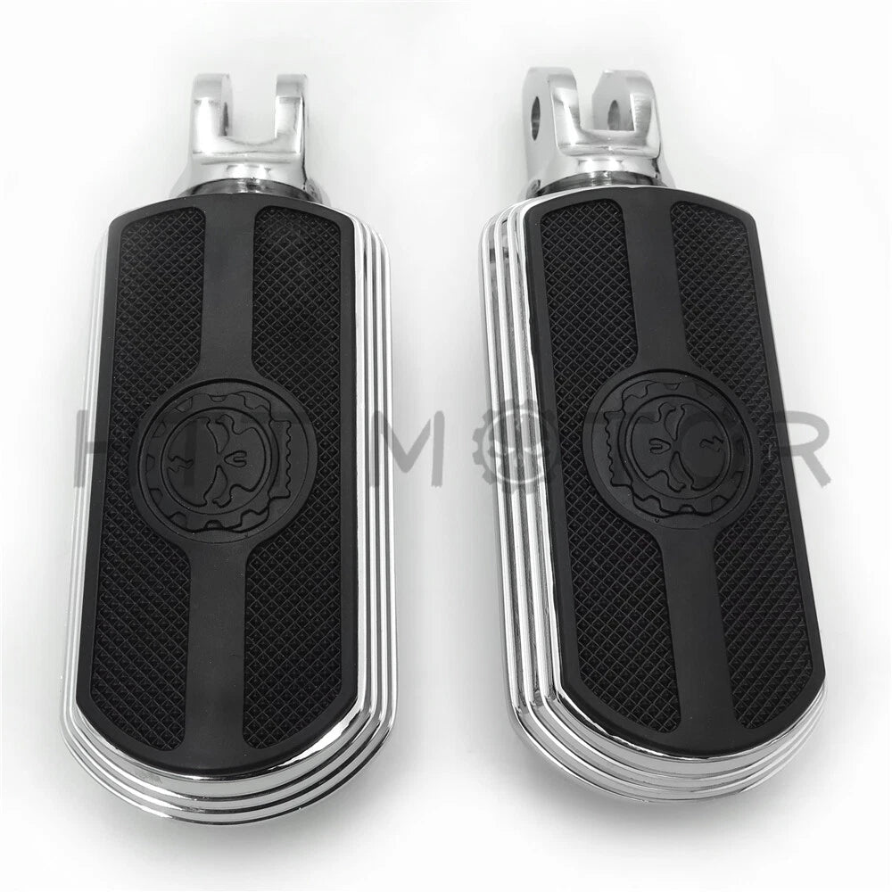 Chrome Skull Rubber Footpeg for Harley Breakout FXBR/FXBRS (2018–2019)