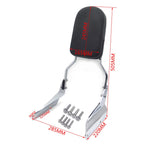Chrome Flame Backrest Sissy Bar with Leather Pad for Honda Magna 750 (1994–2003)