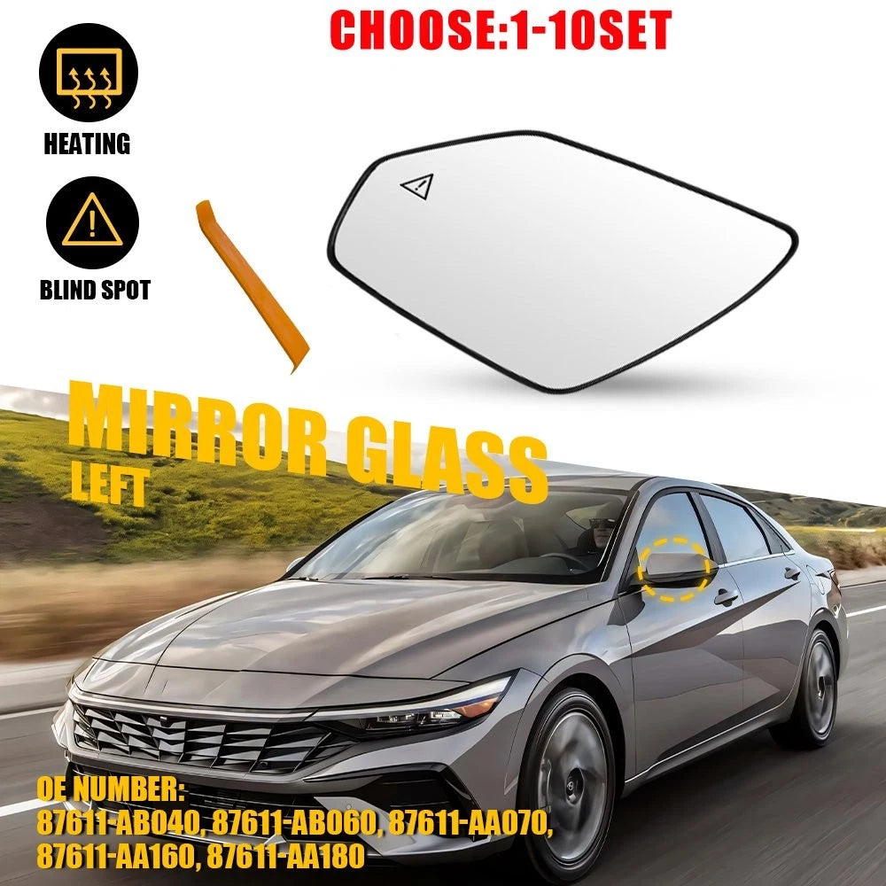 Heated Blind Spot Driver Side Mirror Glass for Hyundai Elantra (2021–2025)