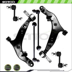 Set of 4 Control Arms with Ball Joints & Sway Bar Links for Nissan Quest (2004–2009)