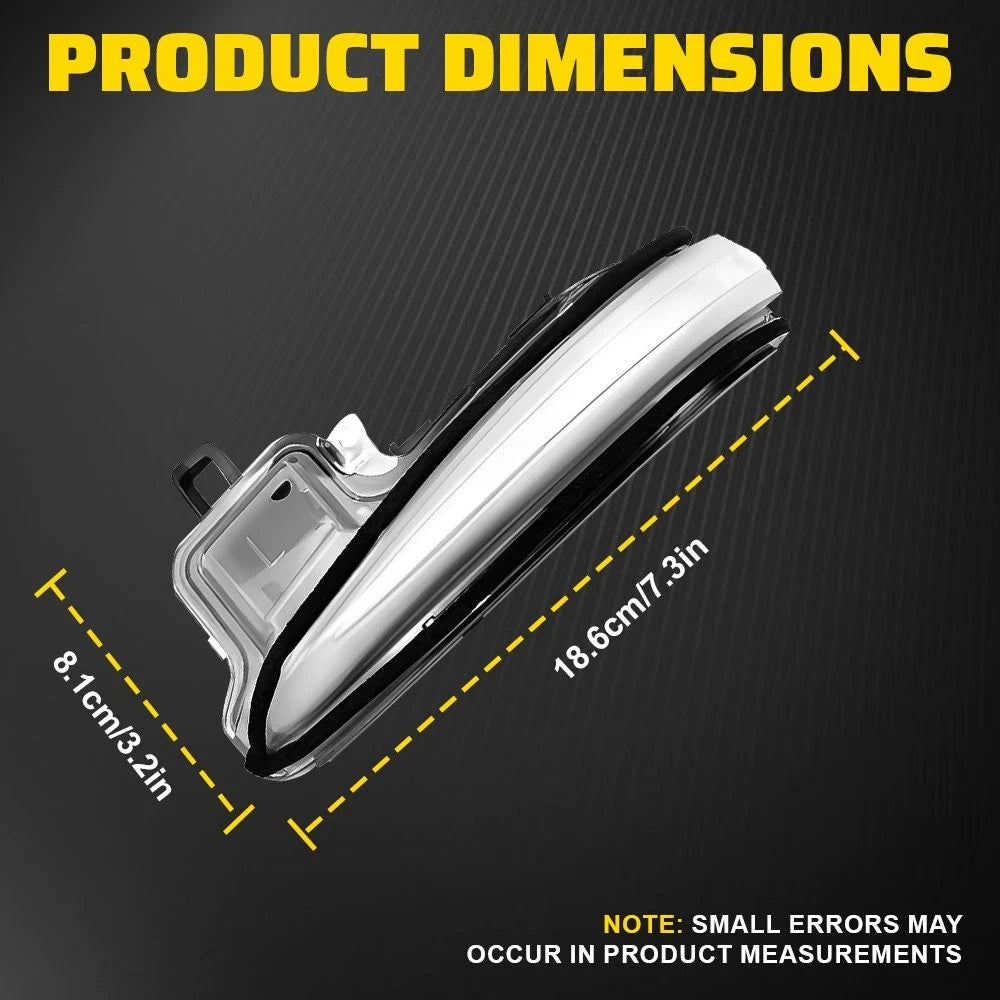 2X Sequential LED Side Mirror Turn Signal Lights for Toyota RAV4 (2019–2023)