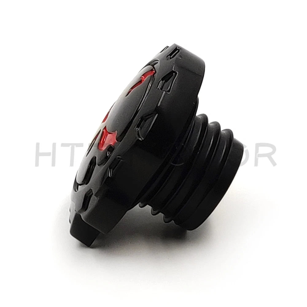 Black Skull Vented Fuel Gas Cap for Harley XL & Big Twin (1984–2015)