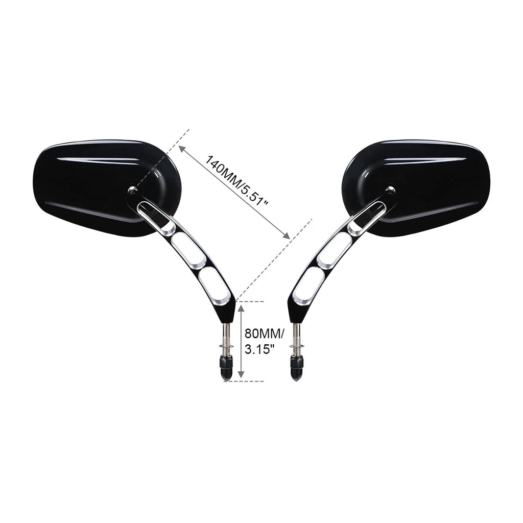 Set of 2 Black Rearview Mirrors for Harley Street 500 750 (2015–2020)