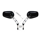 Set of 2 Black Rearview Mirrors for Harley Street 500 750 (2015–2020)