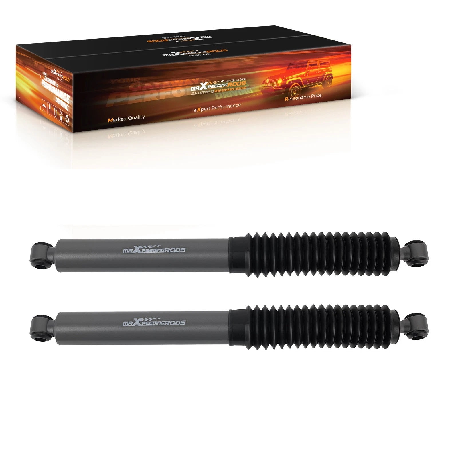 Rear Lift Shocks 0-5.5" for Toyota Tacoma 2WD 4WD (1995–2004) Nitrogen Charged