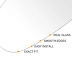 Left Side Rearview Mirror Glass w/ Adhesive for VW Jetta Passat EOS GTI (2006–2012)